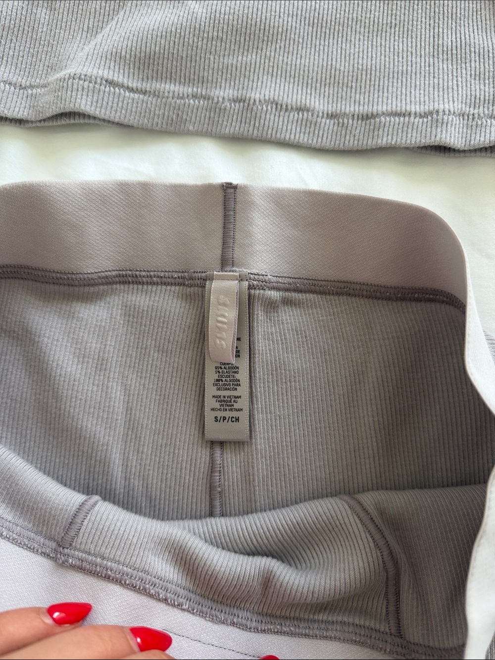 SKIMS Ribbed Tank & Lounge Set in Taupe Gray - Picture 3 of 4